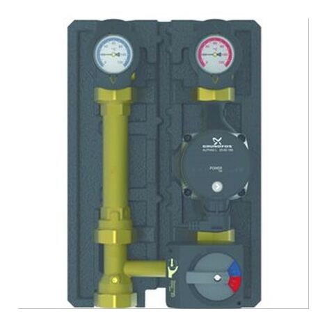 Circuit de chauffage mélangé HeatBlocECO avec circulateur Grundfos Alpha L25-6