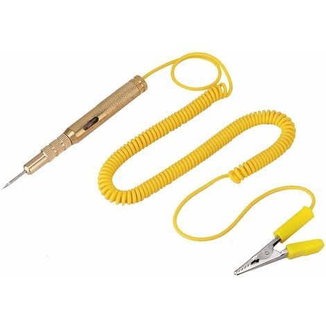 Circuit Tester Pen, Auto Car Vehicle Circuit Tester DC 6V 12V 24V Bulb Voltage Tester Pen Yellow