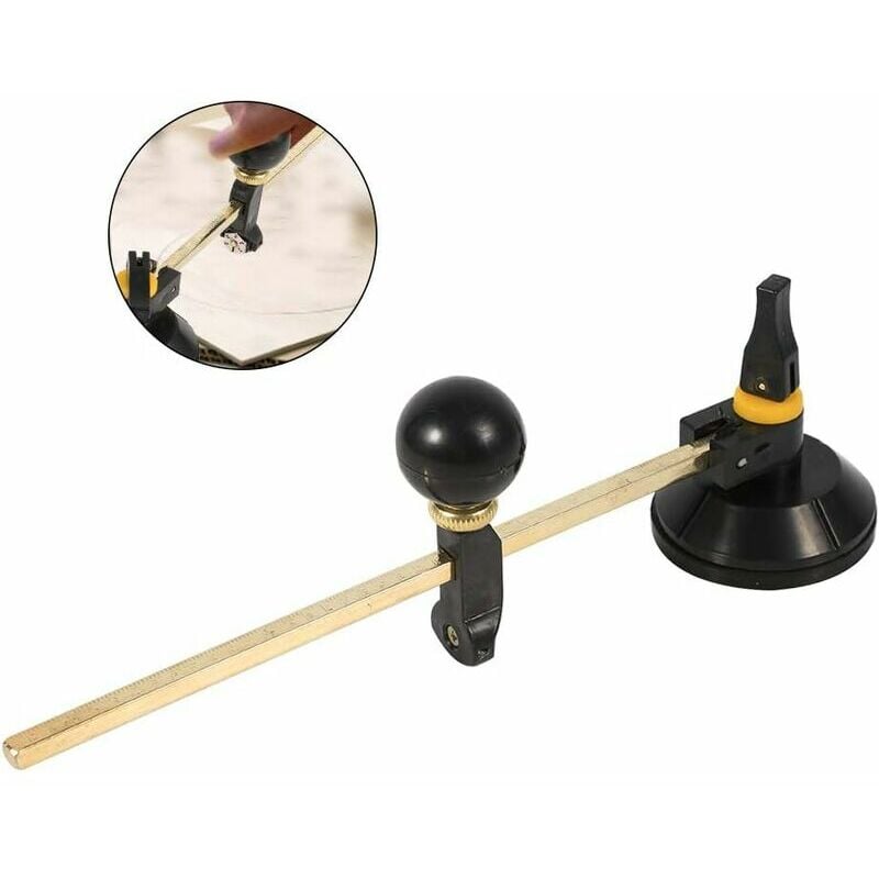 Circular Glass Cutter with Suction Cup Cutting Tools, Diamond Cutting Circle Diameter 400 mm for Hobbyists Professional Glass Cutters