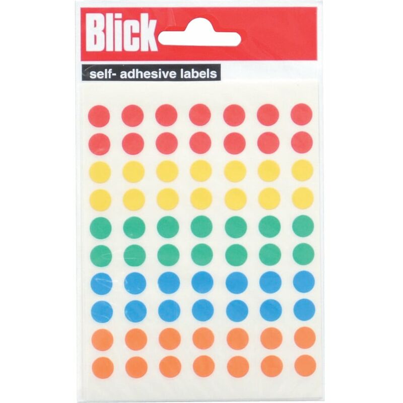 Blick - Label 320PC x 8MM Dia Assoted Colou 003656 - Assorted