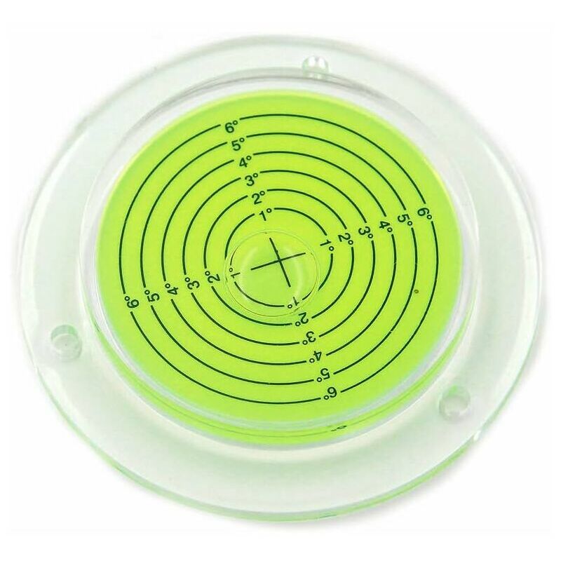 Hoopzi - Circular Round Spirit Spirit Level with Mounting Holes for Motorhomes, Green, 100mm