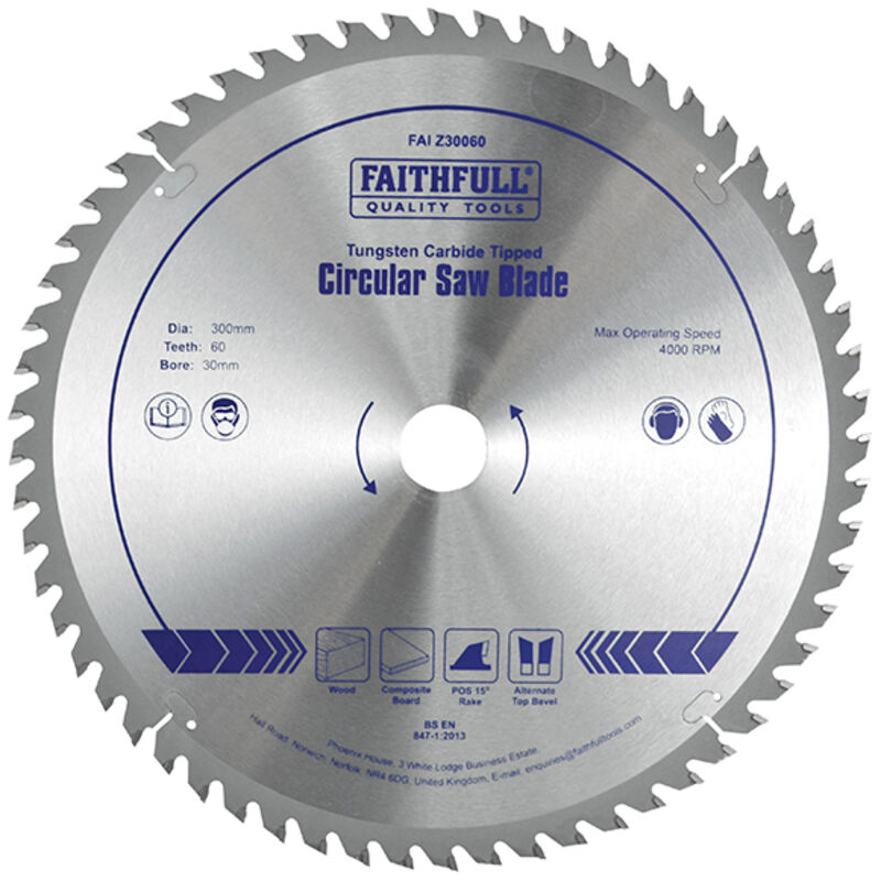 Faithfull - tct Circular Saw Blade 300 x 30mm x 60T pos FAIZ30060