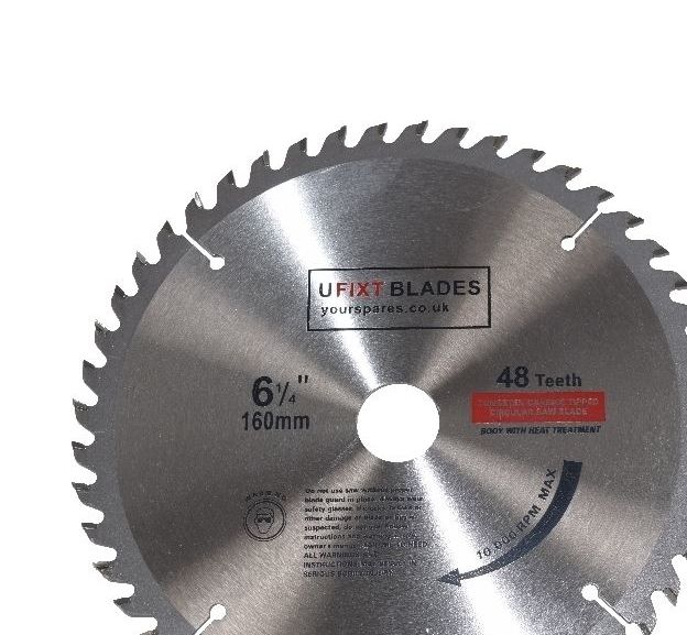 Ufixt - Circular Saw Blades 160mm x 20mm TCT 48 Tungsten Carbide Teeth