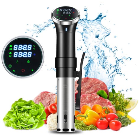 Circulateur à immersion sous vide silencieux 1100 watts, Écran tactile LCD, Contrôle précis de température et temps, Cuiseur précision pour viande poisson œufs légumes