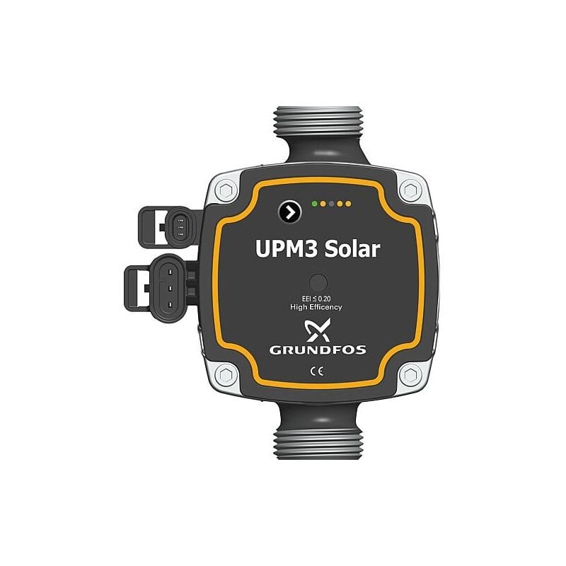 Circulateur Grundfos UPM3 15-75, longueur 130mm solaire DN25 (1')male, 9 heures, pwm