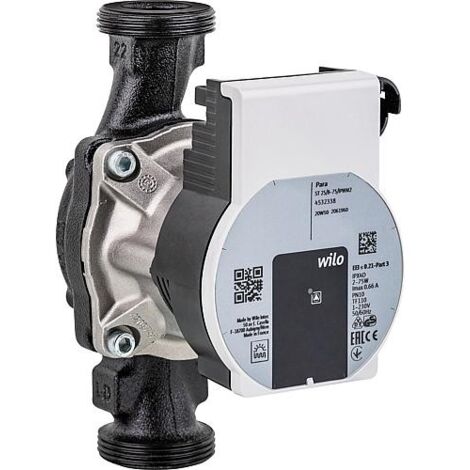 Circulateur Wilo Para ST25/8 – Longueur 180mm – DN40 (1 1/2") mâle – 12 heures – IPWM2 – Pour installations de plomberie – PAW