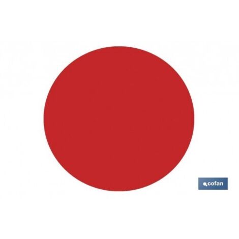 Circulo adhesivo rojo 100 mm para cristal