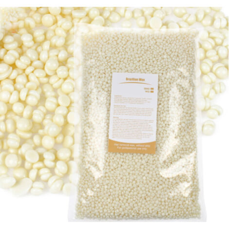 Cire chaute en grains pour épilation nez jambes corps, sans bandes, résultat rapide, gros format 1000g miel
