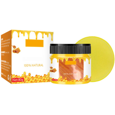 Cire d'abeille pour bois - Nourrit, protège et fait briller les meubles en bois - Imperméabilisant et lustrant