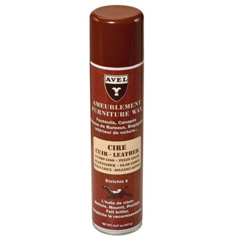 Cire entretien cuir aérosol 400ml Avel