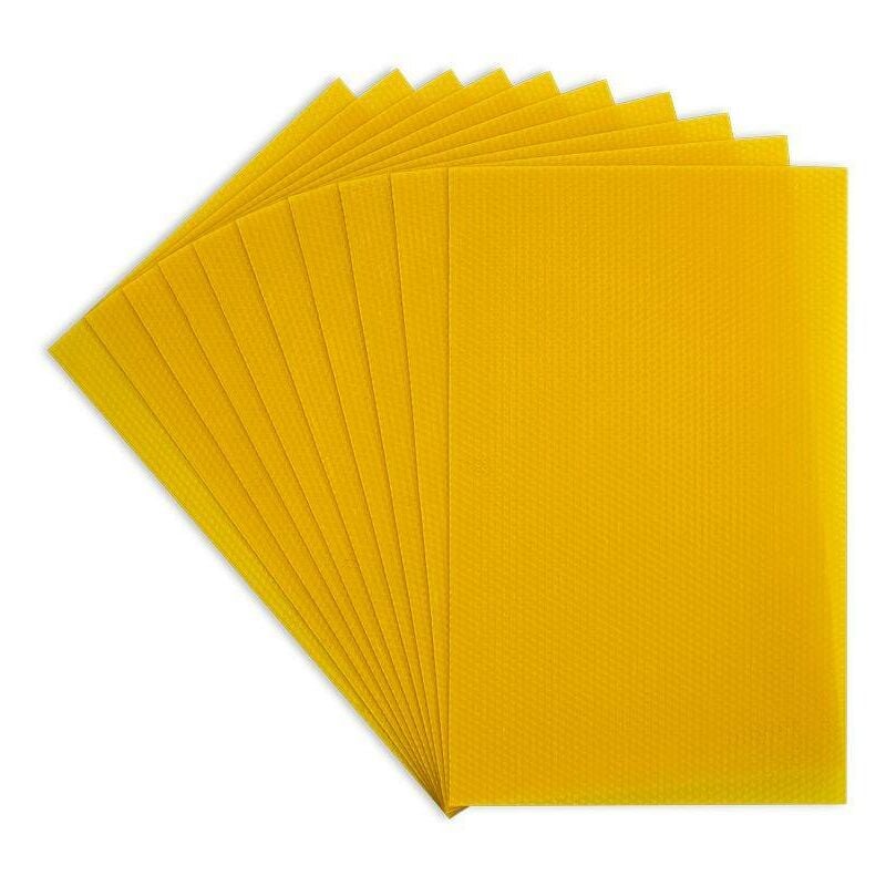 Icko - Cire gaufrée Premium pour cadres de corps ruche Dadant (lot de 10 feuilles)