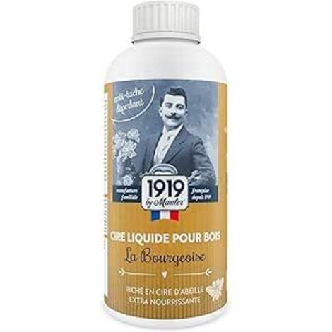Cire liquide pour bois parquet et meuble - 1L Incolore - Protection Anti-tache - La Bourgeoise 1919 BY MAULER