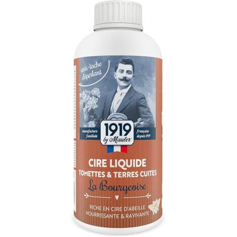 Cire liquide pour Tomette & Terre Cuite - 1L Incolore - Protection Anti-tache et Ravive la teinte - La Bourgeoise 1919 BY MAULER