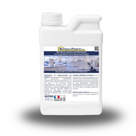 Cire métallisante antidérapante autolustrante pour sols plastiques - 750 ml - MATPRO