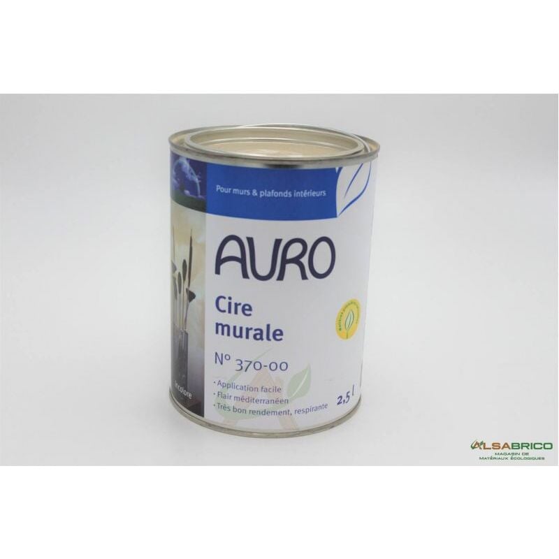 Auro - Cire murale naturelle n°370, Incolore - Pot de 2.5L