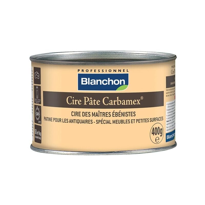 Blanchon - Cire pâte Carbamex finition incolore pot de 400 g