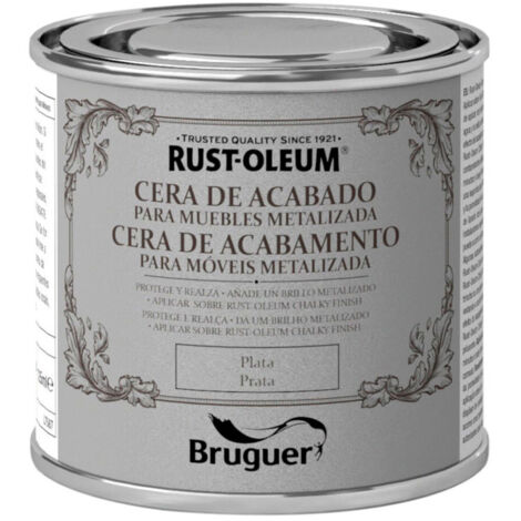 Cire pour meubles au fini crayeux Rust-Oleum Argent 0,125 L BRUGUER