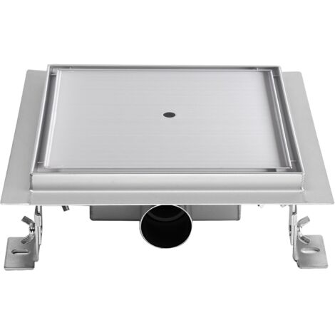 CIREA Caniveau de douche à carreler carré 20 x 20 cm, siphon anti-odeurs, drainage 36l/min, hauteur réglable