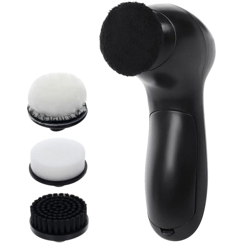 Cireuse à chaussures électrique portable, brosse à chaussures sans fil, 4 têtes de rechange
