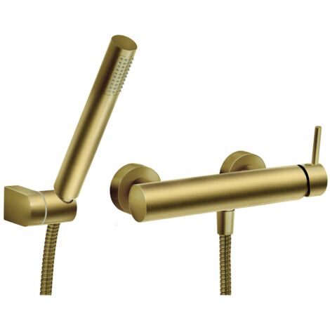 CIRICULUS Robinet mitigeur de douche + douchette à main or brossé