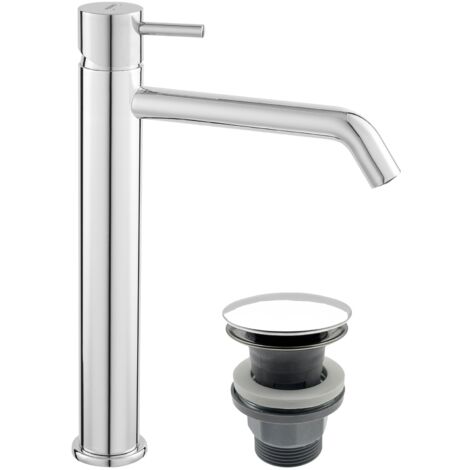CIRICULUS XL Robinet mitigeur Haut pour vasque à poser + bonde chrome brillant