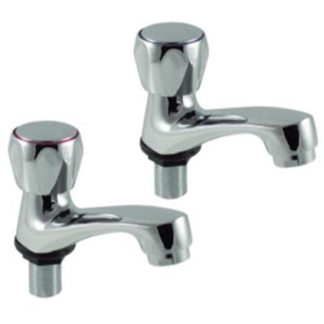 CIS grifos lavabo grande 11501 ceramica juego , Grifo de lavado Reina, Juego de 2 unidadesMonturas cierre cerámicoVolantes metálicosEntrada rosca macho 1/2 pulgadaV