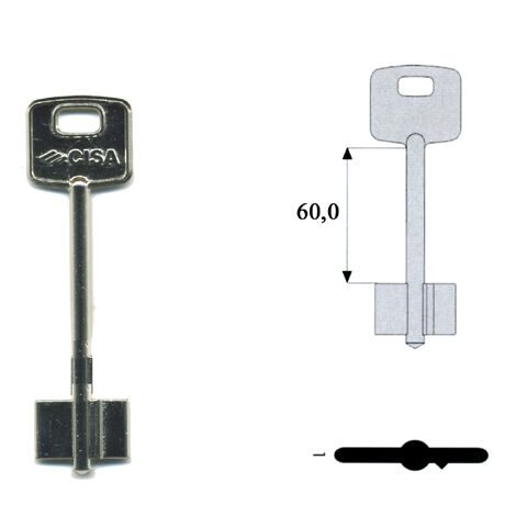 Cisa 00102-00-1 Chiave Doppia Mappa Dx