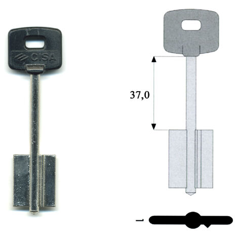 Cisa 00122-00-1 Chiave Doppia Mappa Dx