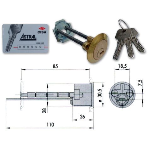 Cisa 0A510-00-0 Cilindro Astral Applicare