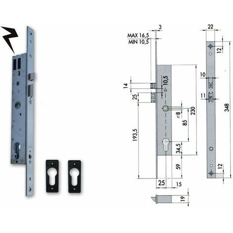 Elettroserratura viro v06 12v 166/3 pavimento verticale x cancello ante  battente