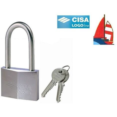 Cisa 21711400 Lucchetto Ad Arco Lungo Mm 40 Chiave Piatta Cifratura Kd