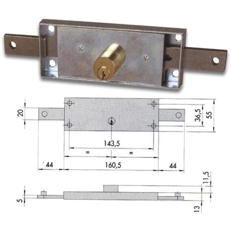 Cisa 41010-80-0 Serratura Serranda Centr