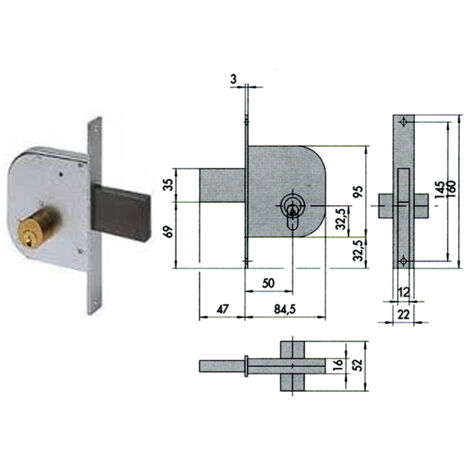 CISA 42010-50-0 SERR CANCELLO CIL FISSO