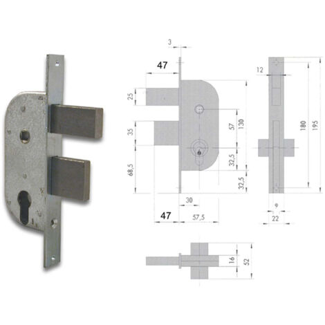 Cisa 42412-30-0 Serratura Cancello Cil Sag
