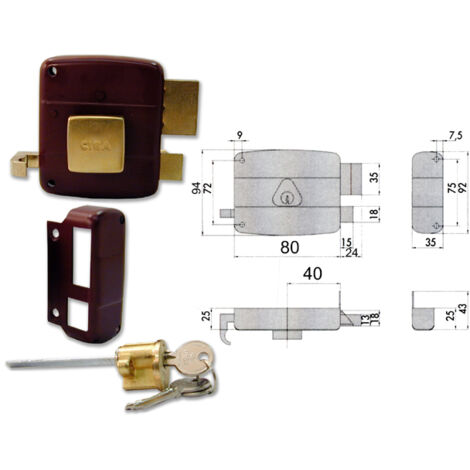 Cisa 50110-70-2 Serratura Applicare Cil Stac Sx
