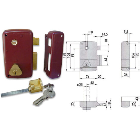 Cisa 50210-45-1 Serratura Applicare Cil Stac Dx
