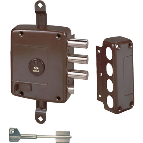 CISA CERRADURA SOBREPONER GORJA 3 PUNTOS PICAPORTE/3 BULONES DCHA 57167.60.1