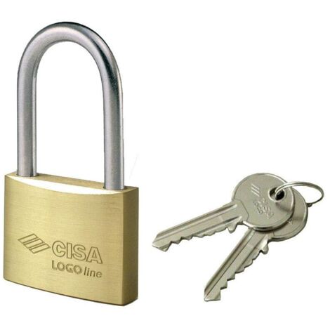 CISA - LOCKING LINE LUCCHETTO AD ARCO LUNGO IN OTTONE CON 2 CHIAVI 50MM