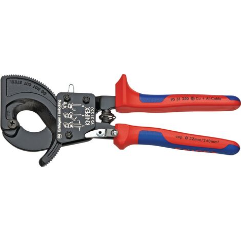 Knipex - Coupe câble à cliquet Diam câble 32mm - 95.31.250