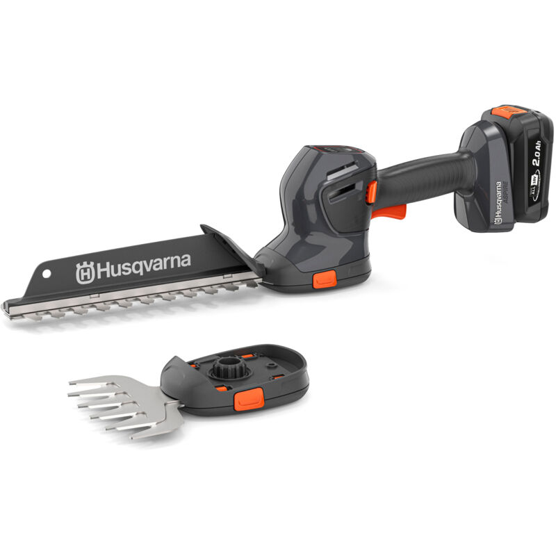 Cisaille à herbe et à arbustes sur batterie Husqvarna S20-P4A 18V avec lame arbustes 220 mm et cisaille à gazon 130 mm (incl. batterie & chargeur)