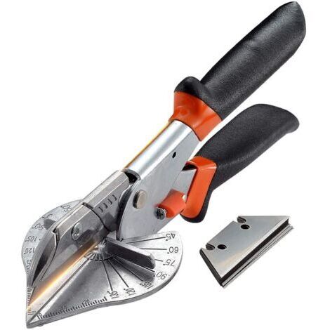 Cisaille à Onglet à Angle 45 ° -135 °, Ciseaux à Goulotte Multifonction, Outil de Coupe Quart de Rond pour Couper des Tuyaux en Pvc Ppr Pe, Branche, Fil.
