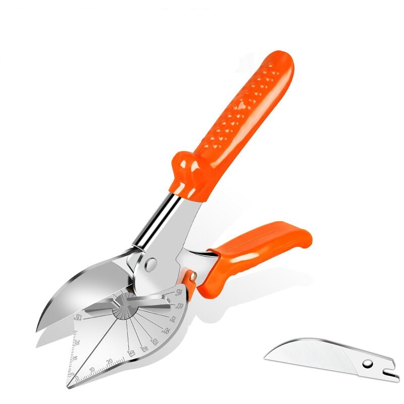 Cisaille à Onglet à Angle 45 ° -135 °, Ciseaux à Goulotte Multifonction, Outil de Coupe Quart de Rond pour Couper des Tuyaux en Pvc Ppr Pe, Branche,
