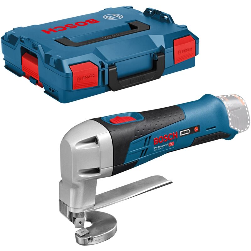 Bosch - gsc 12V-13 Cisaille à tôle sans fil 12V + Coffret de transport l-boxx ( 060192610A ) - sans Batterie, sans Chargeur