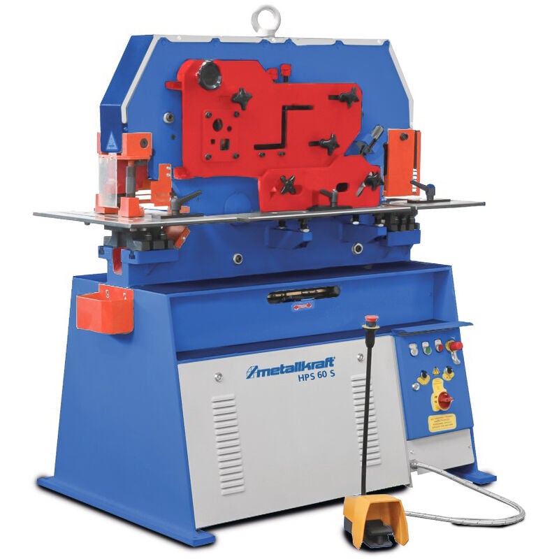 Metallkraft - Cisaille combinée hydraulique 60 tonnes poinçonnage de 20 mm épaisseurs de 20 mm 5 stations de travail 5,5 kW 400V hps 60S