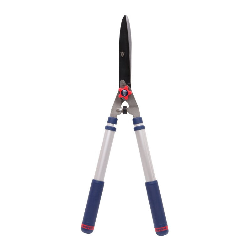 Cisaille à haie manche télescopique lame droite bleu et rouge Spear&jackson