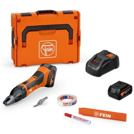 Cisaille sans fil Fein jusqu'à 1,6 mm ABSS 18 1.6 E AS Set / 2x 5,0 Ah batterie + chargeur - 71300564000