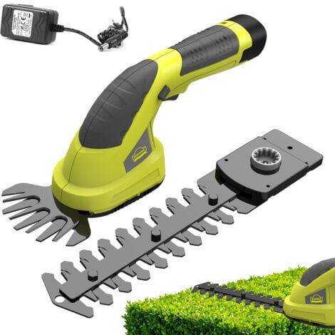 DEWINNER Cisailles à Gazon, Légère Tondeuse à Gazon Manche avec Batterie 7.2V 1500mAh Vert