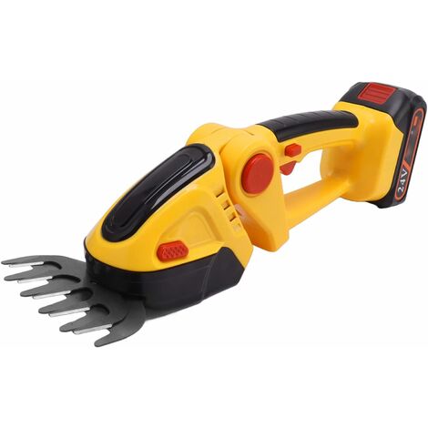 ZMLEVE Cisailles à Gazon sans Fil, ABS SK5 Steel 110-240V Mini Taille-haie à Piles sans Fil 2 Outils en 1 pour Pelouse (Prise UE)