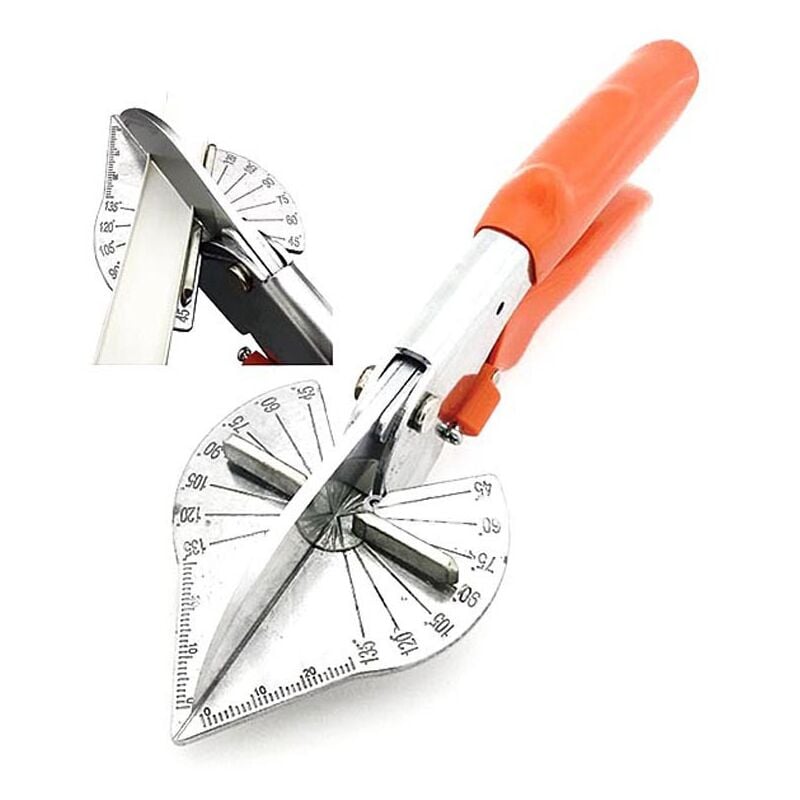 Cisailles à onglet multi-angles, ciseaux à angle réglable de 45 à 135 degrés, outils à main pour couper le bois tendre et le plastique