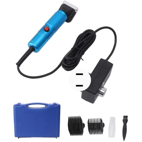 Cisailles électriques pour moutons et chiens, tondeuse rechargeable avec tête de coupe pour moutons et chèvres, bleue, prise US 100-240 V